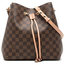 Louis Vuitton Damier Ebene NeoNoe MM Bucket Bag Braun
