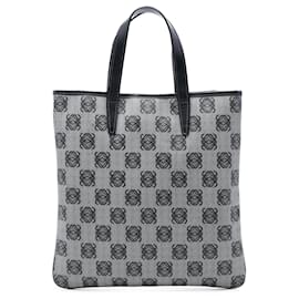 Tote LOEWE Anagram in tela rivestita grigia