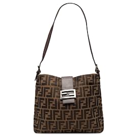 Borsa a tracolla Fendi Zucca Canvas marrone