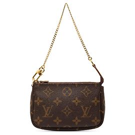 Sac à main Mini Pochette Accessoires Louis Vuitton Monogram Marron
