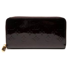 Louis Vuitton Monogram Vernis Zippy Long Wallet lila