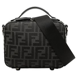 Borsa Satchel Mini Zucca Canvas Fendi Nera