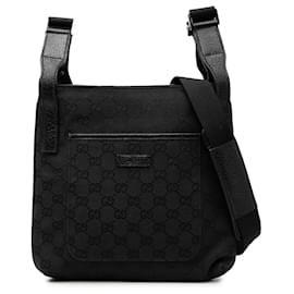 Borsa a tracolla Gucci GG Canvas nera
