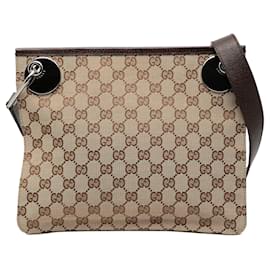 Borsa a tracolla Gucci GG Canvas Eclipse marrone