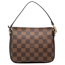 Borsa a mano Louis Vuitton Damier Ebene Trousse Pochette Marrone
