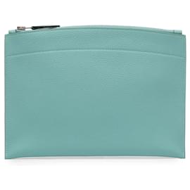 Hermès Small Togo Bazar Pouch Clutch Bag Blau