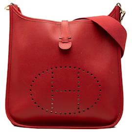 Borsa a tracolla Hermès Evelyne 29 in Epsom rossa