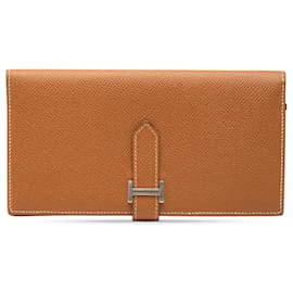 Hermès Bearn Portemonnaie aus Epsom Braun