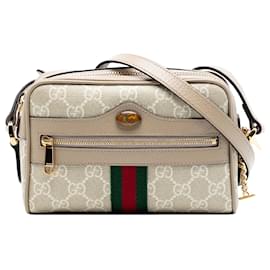 Borsa a Tracolla Gucci Mini GG Supreme Web Ophidia Marrone