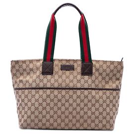 Tote Gucci GG Canvas Web Beige