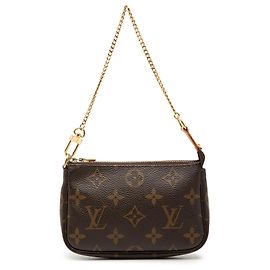 Borsa Louis Vuitton Monogram Mini Pochette Accessoires Marrone