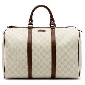 Borsa Boston Gucci Large GG Supreme Joy Marrone