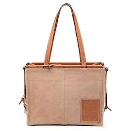 LOEWE Small Cushion Tote aus Canvas in Braun - Loewe