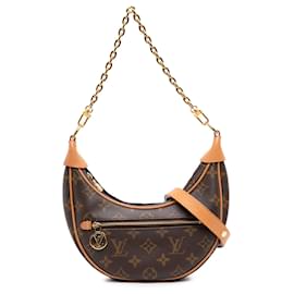 Borsa Satchel Loop Monogram Louis Vuitton Marrone
