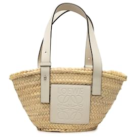 Borsa Tote Anagram Small in rafia bianca LOEWE - Loewe