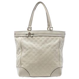 Tote Gucci Guccissima Mayfair Bianca