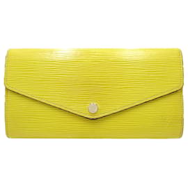 Yellow Louis Vuitton Epi Sarah Long Wallet