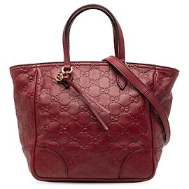 Bolso Satchel Gucci Bree Small Guccissima Rojo