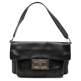 Borsa a tracolla Chanel Reissue 2.55 Chocolate Bar in pelle di agnello nera