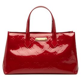 Borsa Louis Vuitton Monogram Vernis Wilshire PM rossa