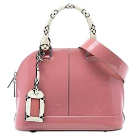 Borsa Satchel Louis Vuitton Vernis Miroir Alma BB Rosa