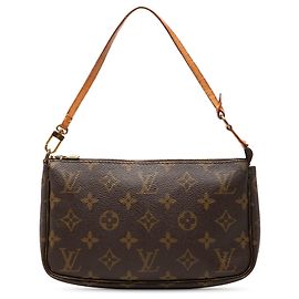 Borsa a tracolla Louis Vuitton Monogram Pochette Accessoires Marrone