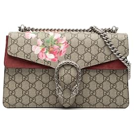 Bolsa de Ombro Gucci Medium GG Supreme Blooms Dionysus Bege