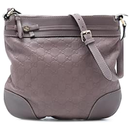Borsa a tracolla Gucci Guccissima Mayfair marrone