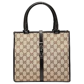Brown Gucci GG Canvas Jackie Handbag