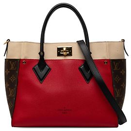 Bolso Satchel Louis Vuitton Monogram On My Side MM Rojo
