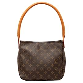 Borsa a tracolla Louis Vuitton Monogram Looping MM Marrone