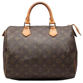 Borsa Boston Louis Vuitton Monogram Speedy 30 Marrone