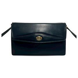 Black Gucci Leather Flap Crossbody