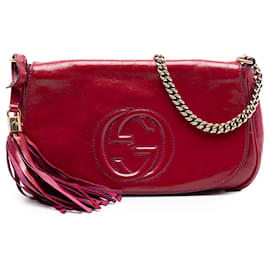 Borsa a Tracolla Soho Chain Gucci Medium in Vernice Rosa