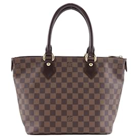 Borsa a mano Louis Vuitton Damier Ebene Saleya PM Marrone