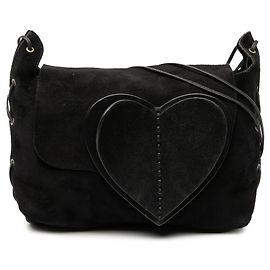 Borsa a tracolla Gucci in camoscio nero a forma di cuore