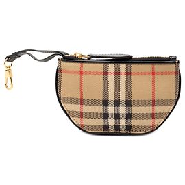 Portamonete Olympia in tela House Check beige Burberry