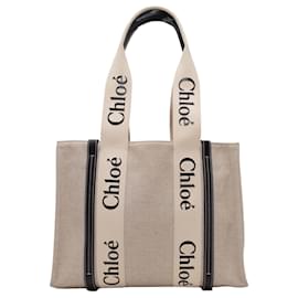 Chloé Bolso Tote Chloe Woody Beige & Negro