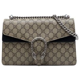 Sac à bandoulière Gucci Medium GG Supreme Dionysus beige