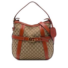 Borsa a tracolla Gucci Medium GG Canvas beige