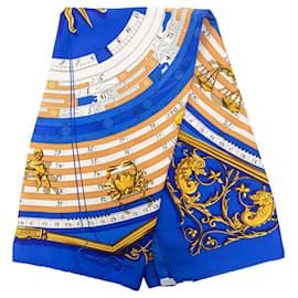 Sciarpa in seta Hermès Astrologie Forever 90 blu