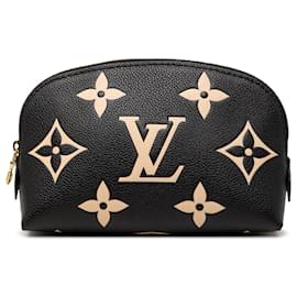 Pochette cosmetici Louis Vuitton Bicolor Monogram Empreinte Giant nero