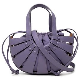 Borsa satchel Bottega Veneta Small in pelle di vitello viola