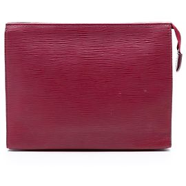 Pochette da toilette Louis Vuitton in Epi Toile rosa 26 Clutch Bag