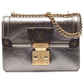 Borsa a tracolla Louis Vuitton Monogram Vernis Wynwood grigia