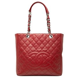 Tote Verticale Chanel Caviar Rosso