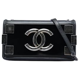 Borsa a tracolla Boy Brick in agnello e acrilico nero Chanel