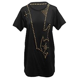 T-shirt nera a maniche corte con borchie Givenchy Taglia US XS