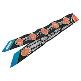 Hermès Lift Profile Seidentuch Twilly Schwarz