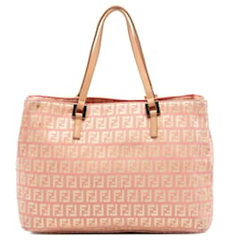 Tote de lona Fendi Zucchino rosa